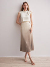 MOTF PREMIUM OMBRE PRINT SPLIT THIGH PLEATED SKIRT